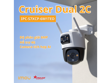 IMOU Cruiser Dual 2C 6MP - IPC-S7XCP-6M1TED - Camera ngoài trời siêu nhạy sáng, Hỗ trợ 4G