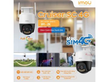 Imou Cruiser SC 3MP - IPC-K7FP-3H0TE - Camera hỗ trợ sim 4G, Có đèn cảnh báo xanh đỏ, quan sát màu đêm.