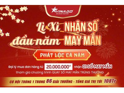 LÌ XÌ ĐẦU NĂM – NHẬN SỐ MAY MẮN – PHÁT LỘC CẢ NĂM CÙNG VINAGO!