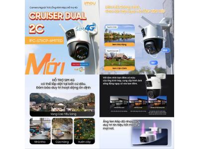 Imou Cruiser Dual 2C 6MP - IPC-S7XCP-6M1TED - Camera ngoài trời siêu nhạy sáng, Hỗ trợ 4G