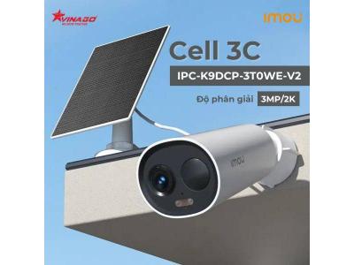 IMOU CELL 3C 3MP - CAMERA NGOÀI TRỜI ALL IN ONE ( KÈM TẤM NĂNG LƯỢNG MẶT TRỜI ) - IPC-K9DCP-3T0WE-V2 - PIN 5000mAh KÉO DÀI 120 NGÀY