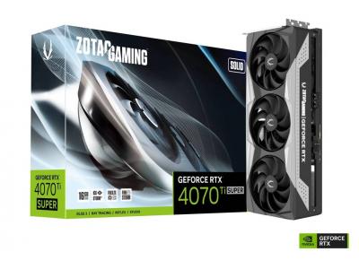 CARD ĐỒ HỌA ZOTAC GAMING GeForce RTX 4070 Ti SUPER SOLID 16GB GDDR6X ZT-D40730R-10P