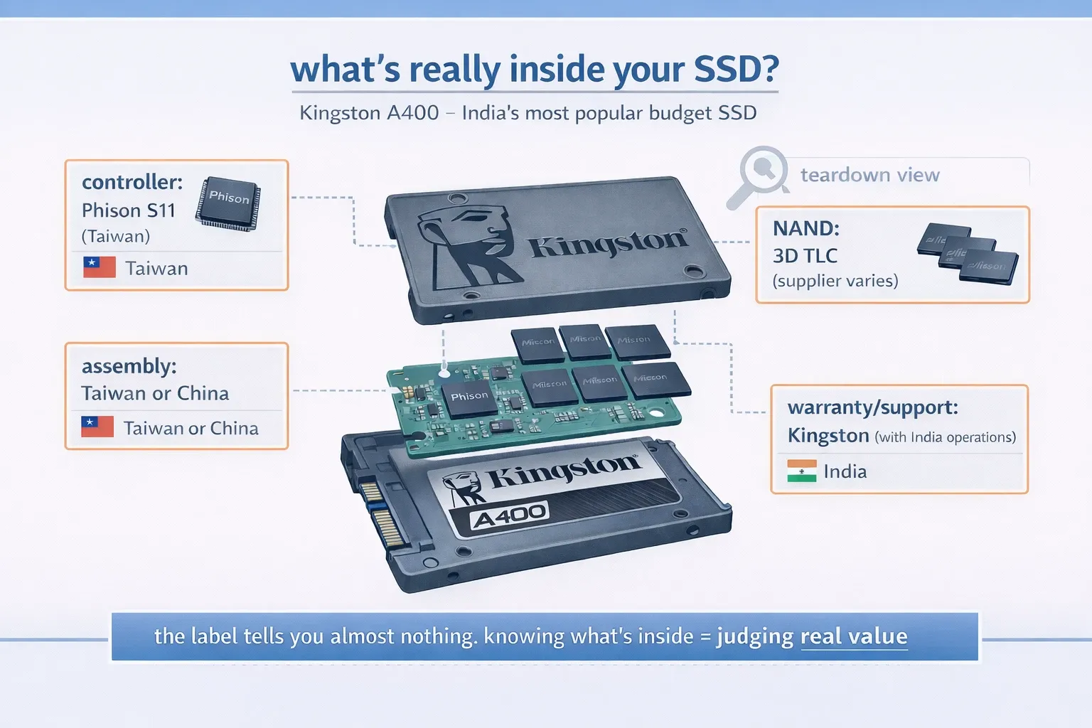 Linh kiện bên trong Kingston A400